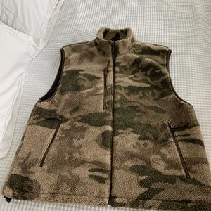 Camo fleece vest
